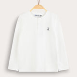 Polo shirt with buttons - cream