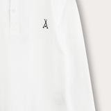 Polo shirt with buttons - cream