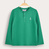 Polo shirt with buttons - green