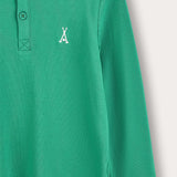 Polo shirt with buttons - green