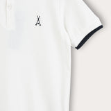Polo shirt with buttons - cream
