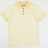 Striped short-sleeved shirt - yellow