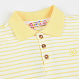 Striped short-sleeved shirt - yellow