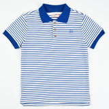 Striped short-sleeve shirt - Blue
