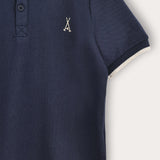 Polo shirt with buttons - Navy