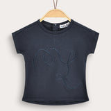 Baby shirt with embroidery - Navy