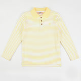 Striped polo S/S - yellow