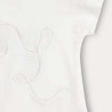 Baby shirt with embroidery - cream