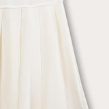 Patterned pleated skirt - cream