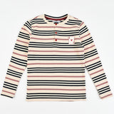 Striped button-down shirt - navy