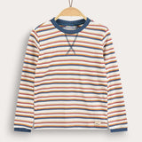 Striped shirt with a Rivet ending - blue