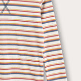 Striped shirt with a Rivet ending - blue