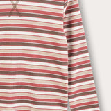 Striped shirt with a Rivet ending - brown