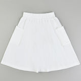 Gathered skirt with pockets - cream