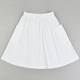 Gathered skirt with pockets - cream