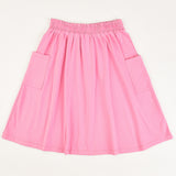 Gathered skirt with pockets - pink