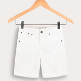 Drill Shorts with Pockets - Cream