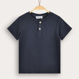 Rivet shirt with buttons - Navy