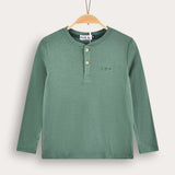 Rivet shirt with buttons - green