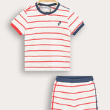 Striped Baby Set - Pink