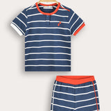 Striped Baby Set - Blue