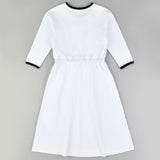 London Print Dress - White