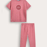 Pajama set with patch - red