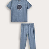 Pajama set with patch - blue