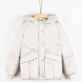Puffer coat with pockets - Stone