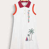 Rivet sarafan with collar - cream