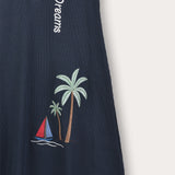 Rivet sarafan with collar - Navy
