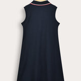 Rivet sarafan with collar - Navy