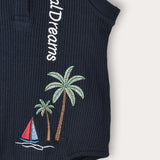 Baby Reeve Tropical Overalls - Navy