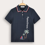 Rivet shirt with collar - Navy