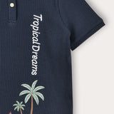 Rivet shirt with collar - Navy
