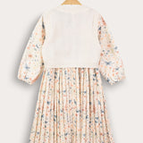 Butterfly dress with vest - powder
