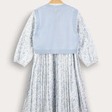 Butterfly dress with vest - light blue