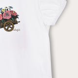 Baby T-shirt with print - white