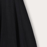 Pleated knit skirt - black