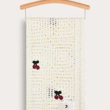Crochet blanket - milk cherry
