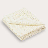 Crochet blanket - beige