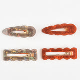 Stained Glass Plastic Mini Brooch - Bordeaux