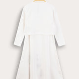 Reeve dress combined with cardigan - cream