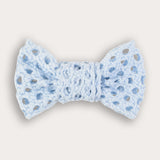 Pair of mini crochet pins - blue