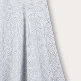 Flared knit skirt - light blue