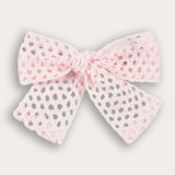 Crochet bow tie - pink