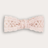 Pair of mini cotton lace pins - pink