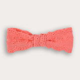 Pair of mini cotton lace pins - pink