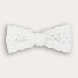 Pair of mini cotton lace pins - white
