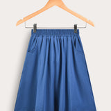 Pockets model skirt - blue